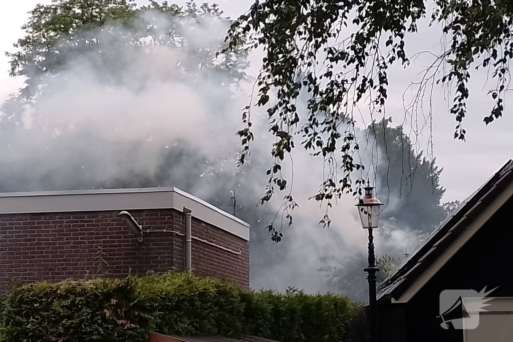 Brand in coniferen Haag veroorzaak flinke rookontwikkeling
