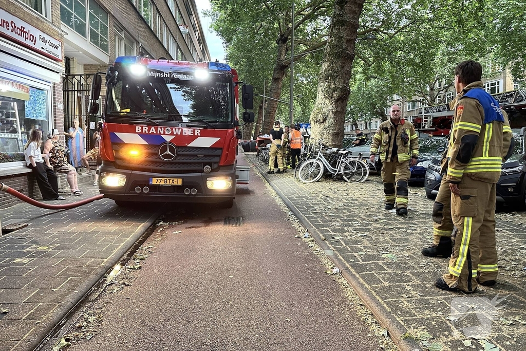 Brandweer ingezet voor brand in portiek