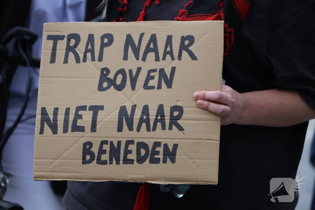 Demonstratie trekt veel aandacht