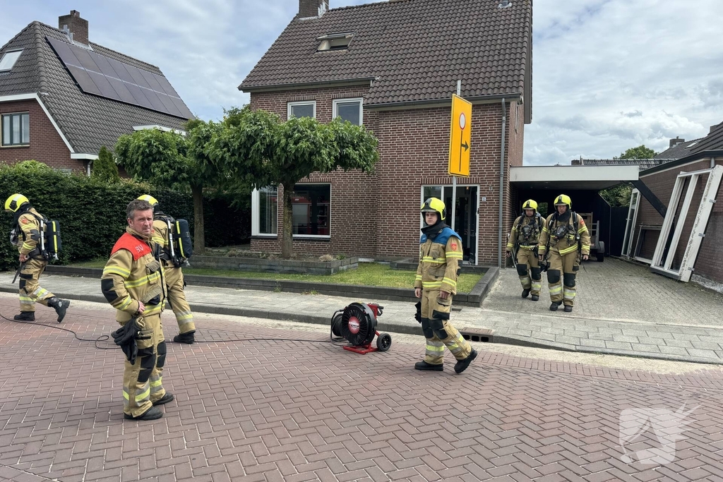 Gaslekkage tijdens werkzaamheden in woning