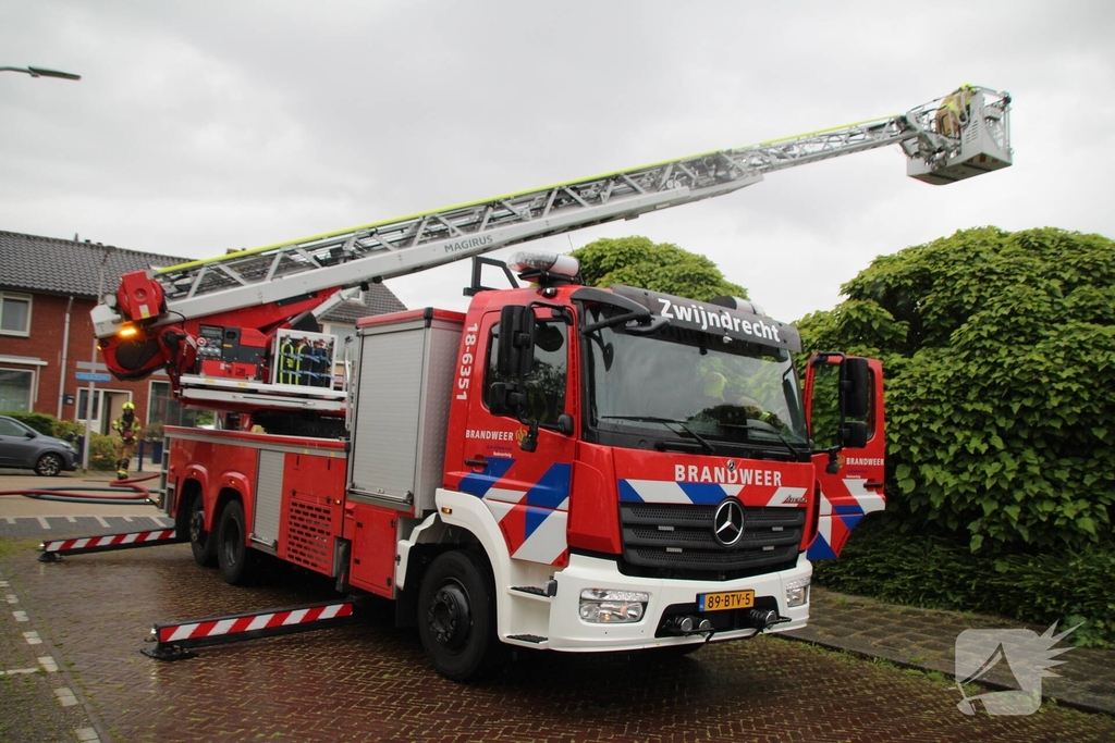 Flinke rookontwikkeling bij dakbrand