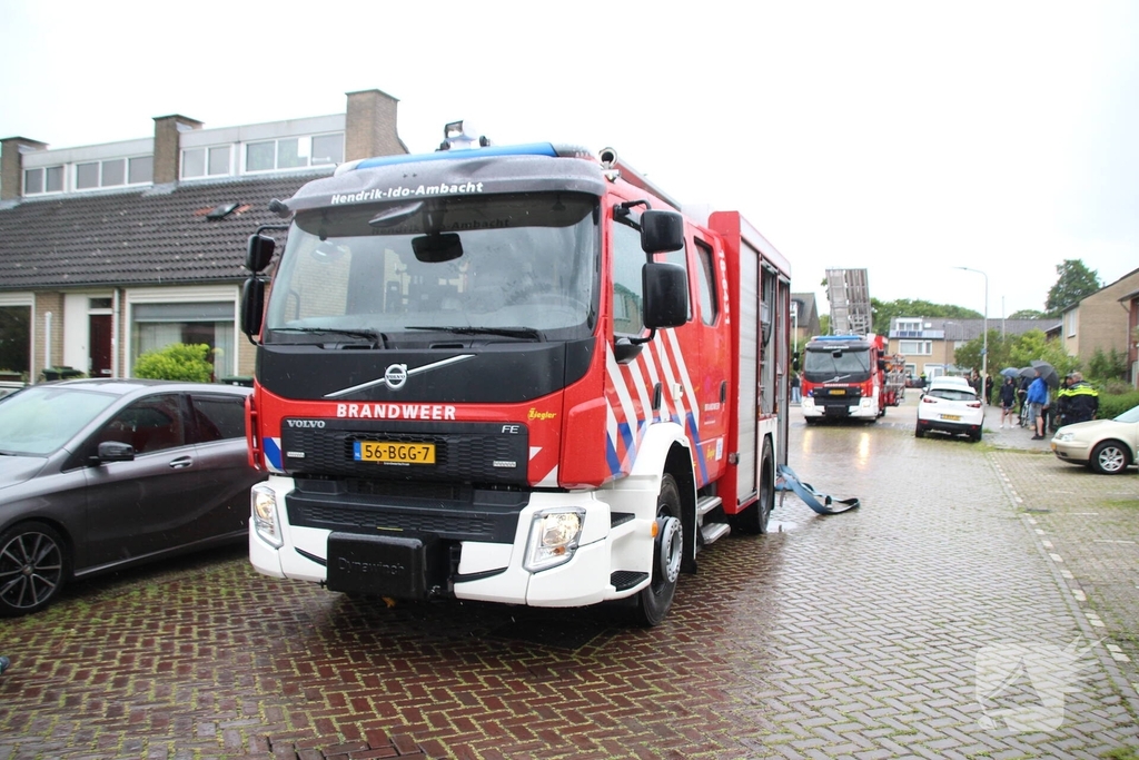 Flinke rookontwikkeling bij dakbrand