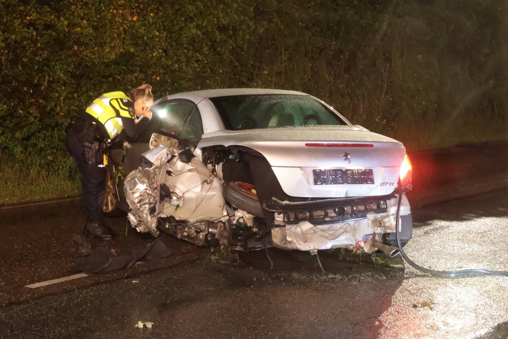 Automobilist verliest controle en raakt beschadigd voertuig
