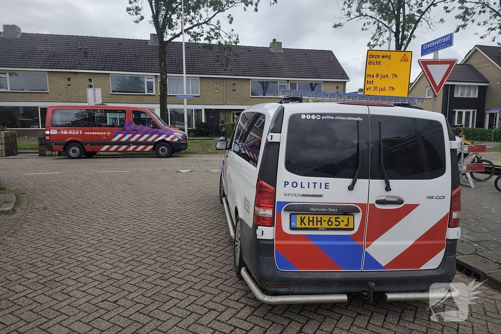 Gas spuit uit kapotte leiding door werkzaamheden