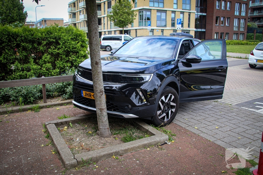 Automobilist botst tegen verkeersbord