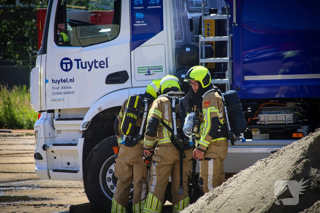 Rookontwikkeling bij accu van elektrische vrachtwagen