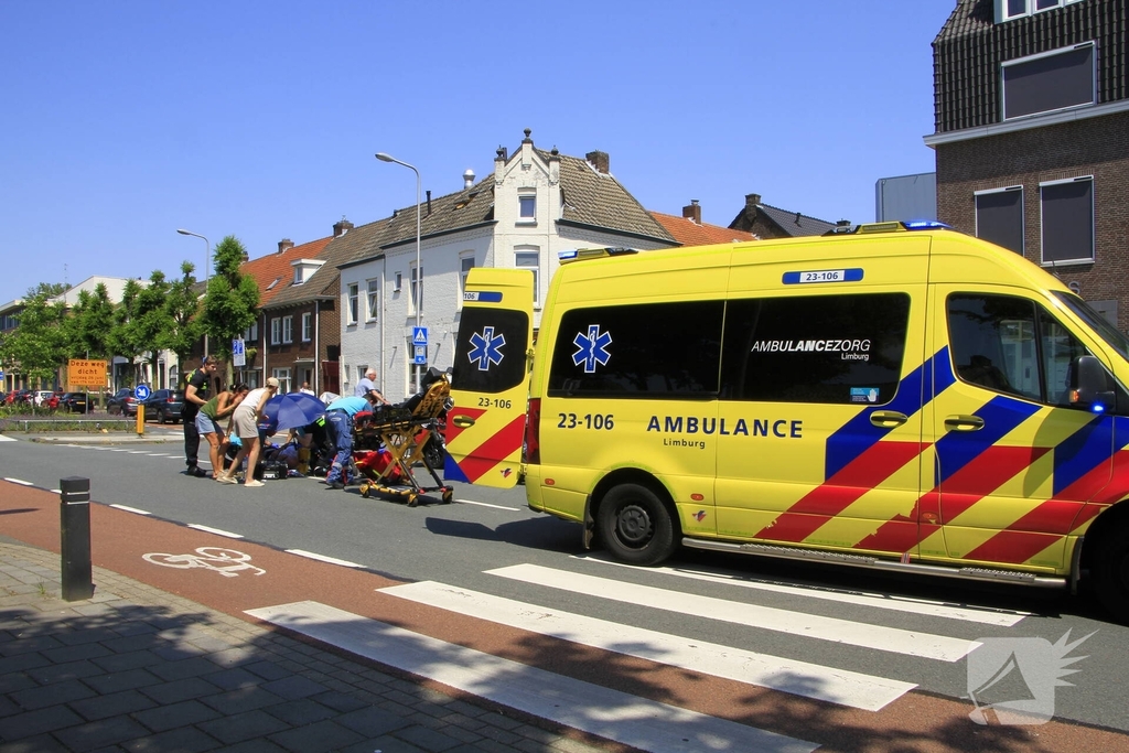 Ongeval tussen auto en motor met gewonde