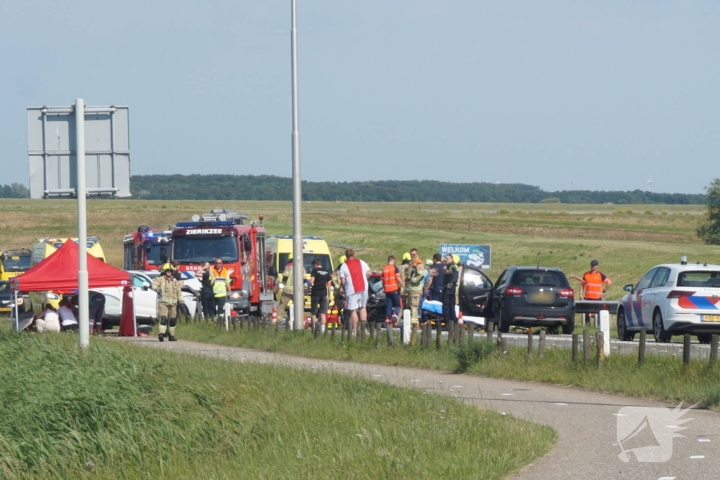 Kinderen betrokken bij frontaal ongeluk