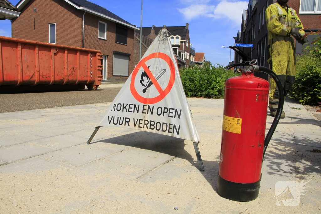 Gasleiding geraakt tijdens graafwerkzaamheden