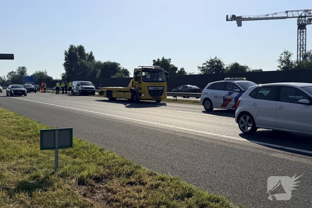 Aanrijding op drukke weg zonder gewonden