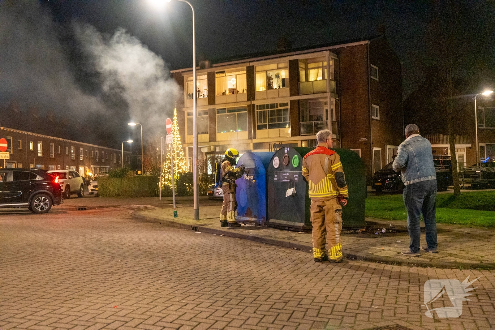 Containerbrand snel geblust, Aernout Drostkade in Gouda