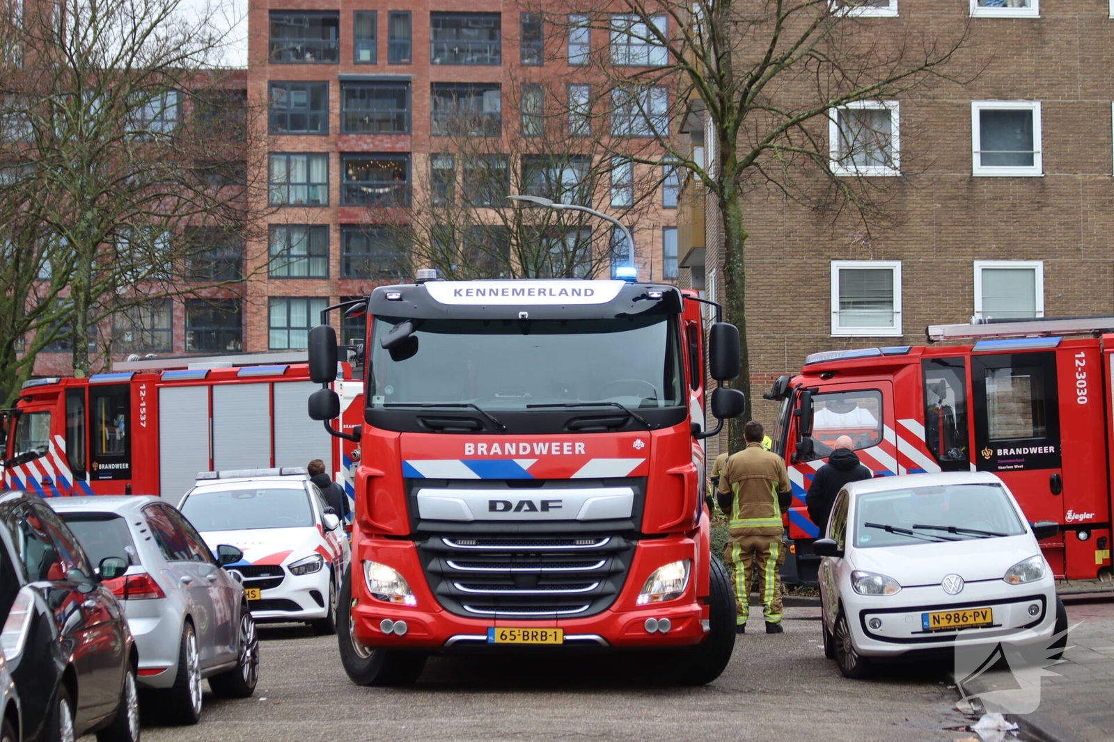 Barbecue zorgt voor brandmelding in flatwoning, Andorrastraat in Haarlem