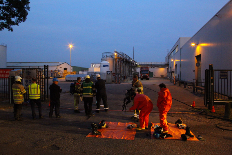 Grote oefening met gevaarlijke stoffen