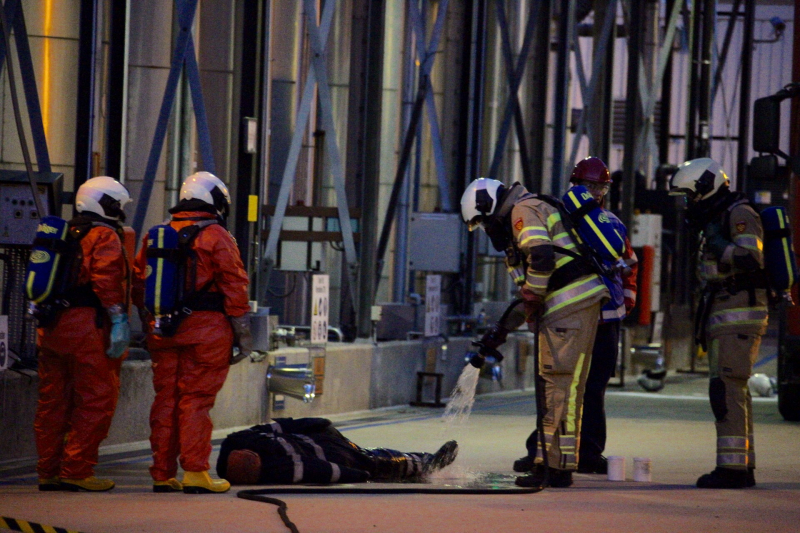 Grote oefening met gevaarlijke stoffen