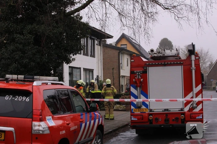 Straat afgesloten na gaslekkage in woning
