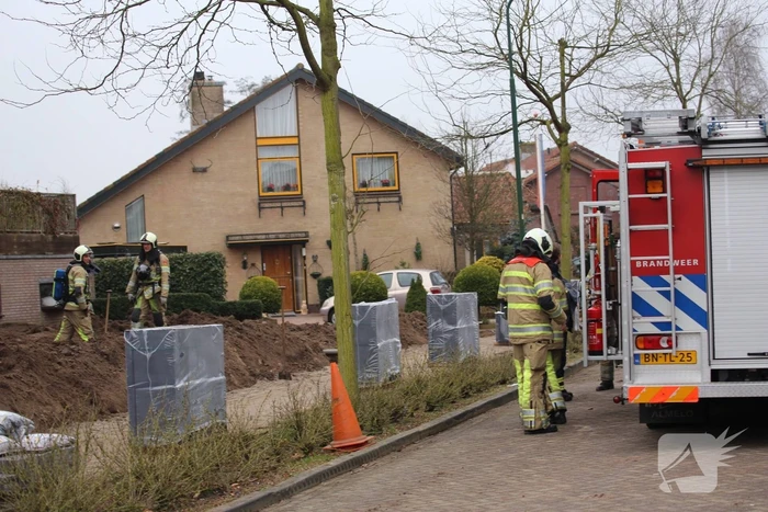 Brandweer rukt uit voor een gaslek