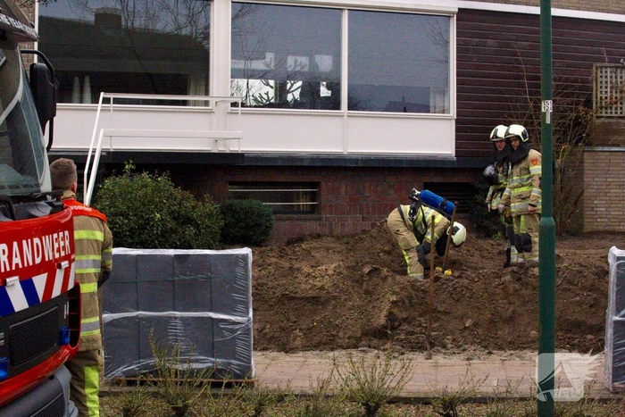 Brandweer rukt uit voor een gaslek