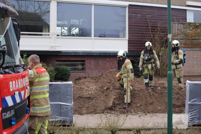 Brandweer rukt uit voor een gaslek