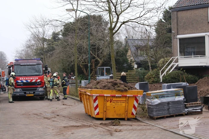 Brandweer rukt uit voor een gaslek