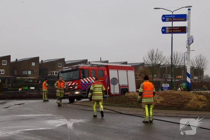 Vergeten tankdop zorgt voor vervuild wegdek