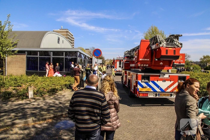 Europees ballroom dancing gestaakt door brand