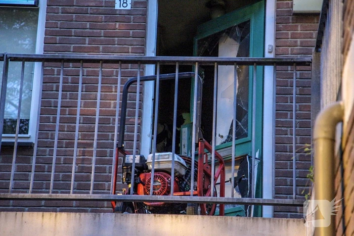 Deur geforceerd na brand