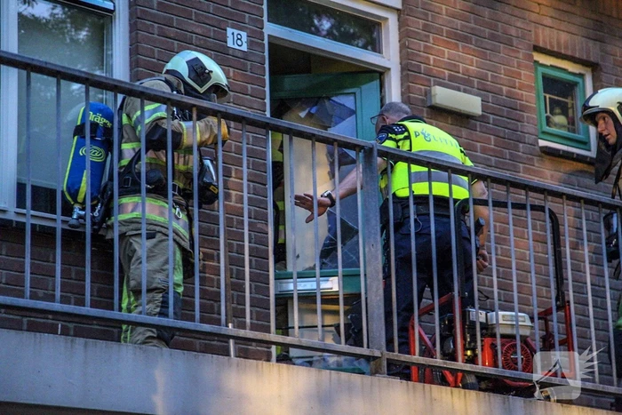 Deur geforceerd na brand