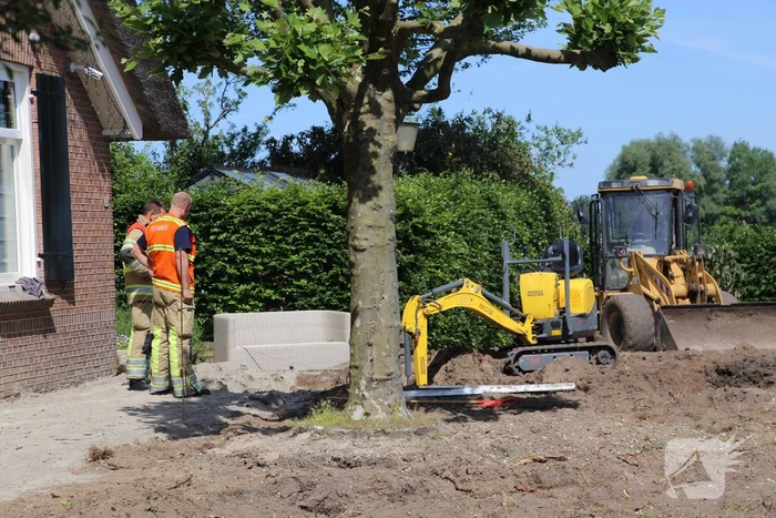 Straat afgezet na gaslek