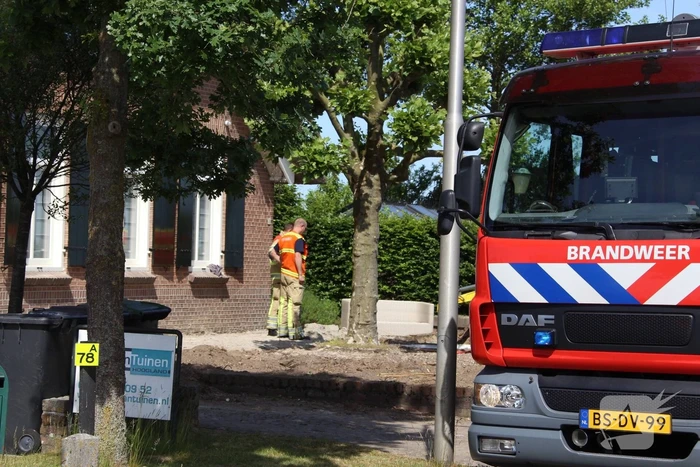 Straat afgezet na gaslek