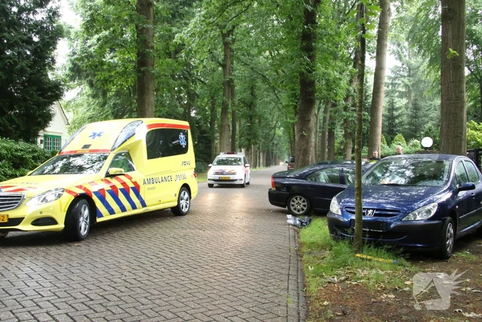 Automobilist gewond na knal op boom en auto