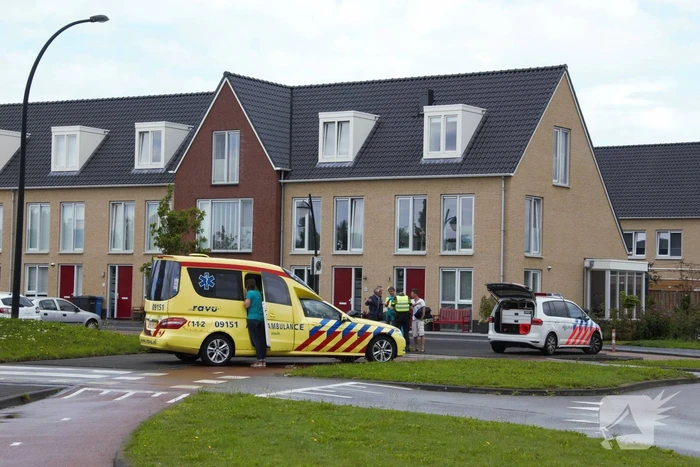 Kop-staartbotsing op rotonde
