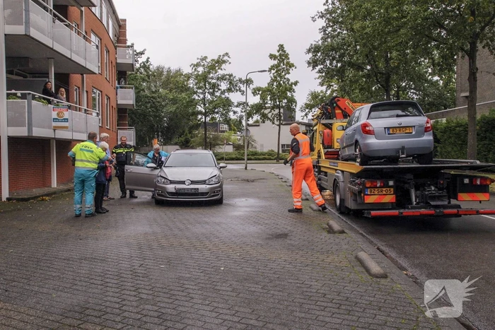 Flinke aanrijding na uitrijden parkeergarage