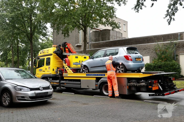 Flinke aanrijding na uitrijden parkeergarage