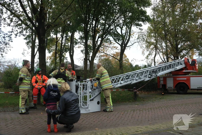 Deel van boom breekt af na storm