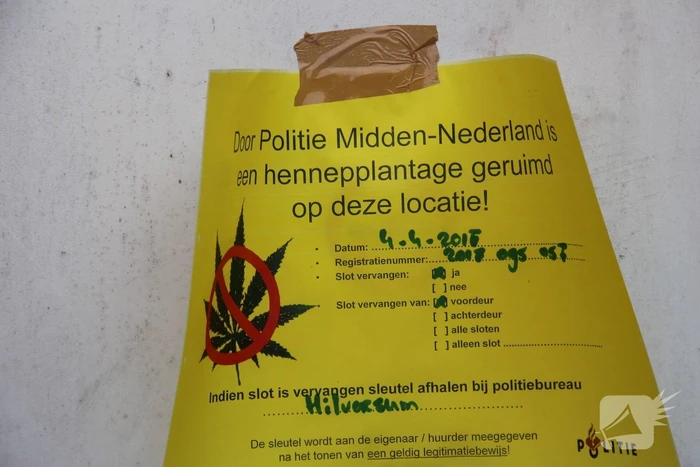 Ondergronds hennepkwekerij ontmanteld