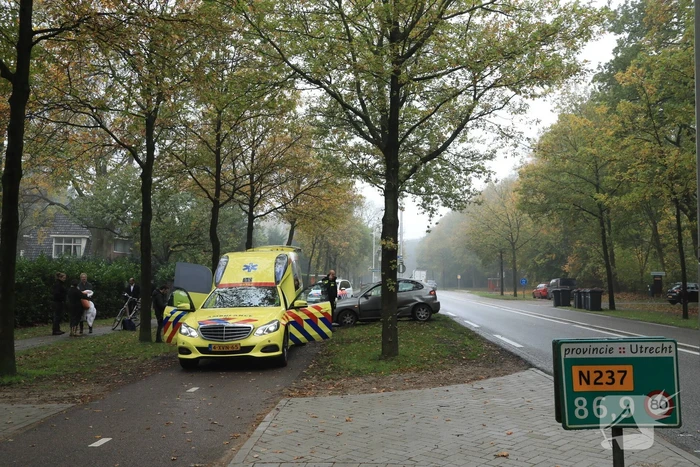 Automobilist gewond na botsing tegen boom