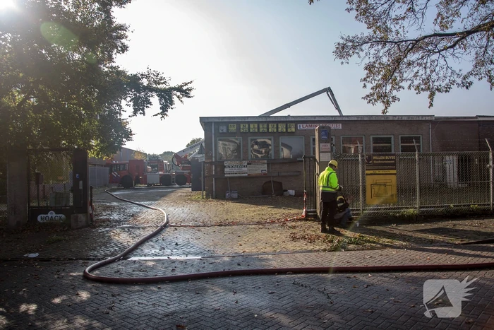 Zeer grote brand voormalige Noack-fabriek, the day after