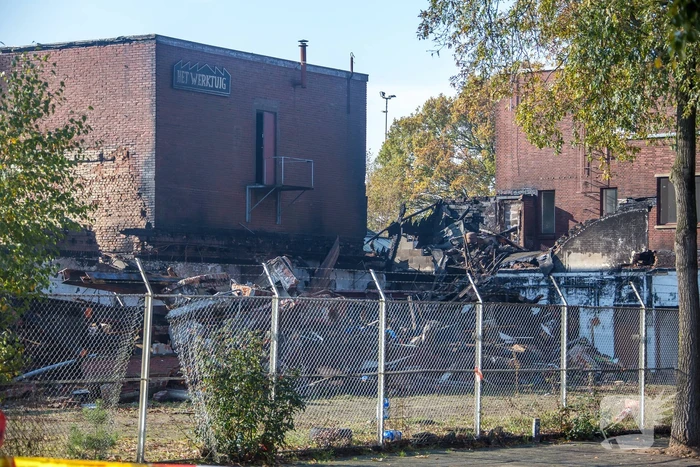 Zeer grote brand voormalige Noack-fabriek, the day after