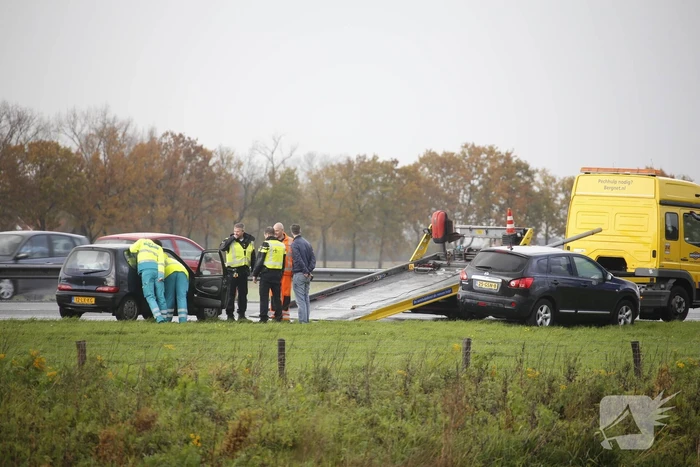 Meerdere voertuigen betrokken bij ongeval op snelweg