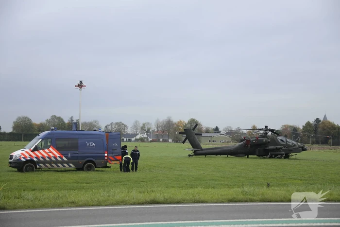 Marechaussee doet onderzoek naar het ongeluk Apache-helikopter