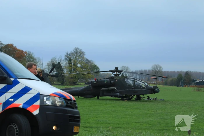 Marechaussee doet onderzoek naar het ongeluk Apache-helikopter