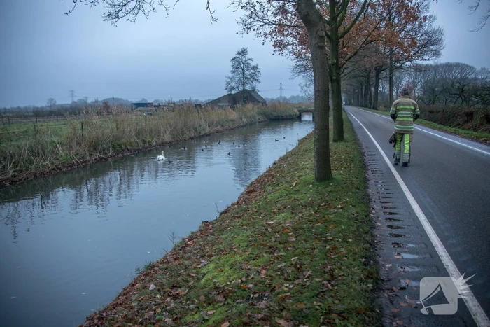 Brandweer en Dierenzorg Eemland redden gewonde zwaan