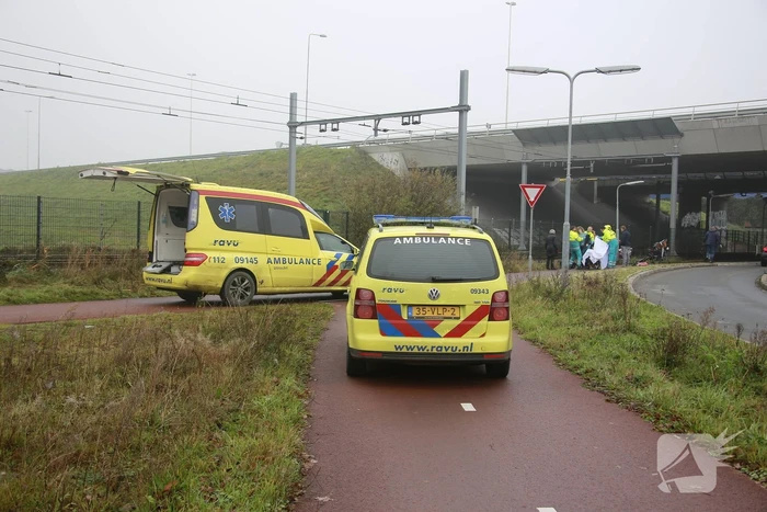 Fietsster ernstig gewond na valpartij