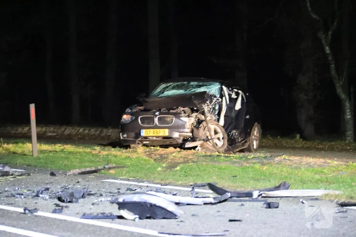 Enorme ravage na frontale aanrijding