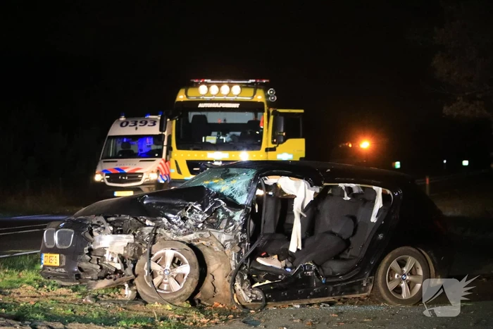 Enorme ravage na frontale aanrijding