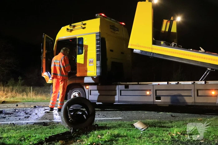 Enorme ravage na frontale aanrijding