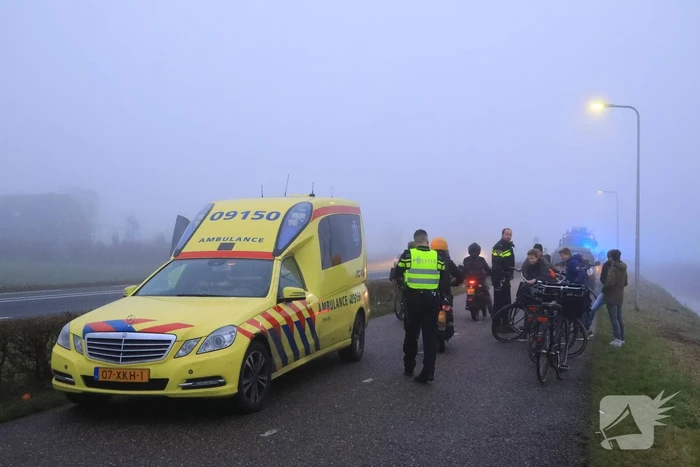 Jongen komt met voet vast te zitten tussen kettingkast en trapper
