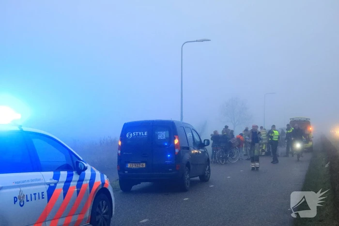 Jongen komt met voet vast te zitten tussen kettingkast en trapper
