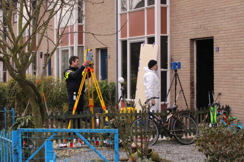 Forensisch onderzoek na brandstichting bij woning
