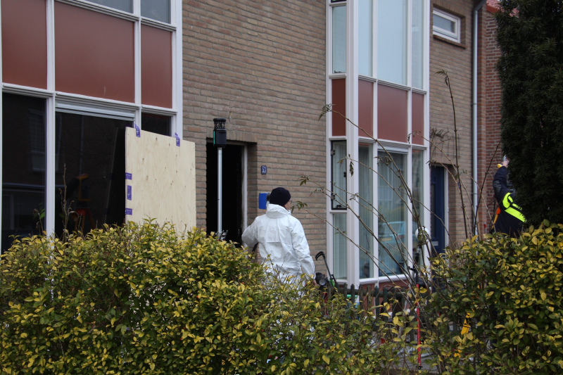 Forensisch onderzoek na brandstichting bij woning